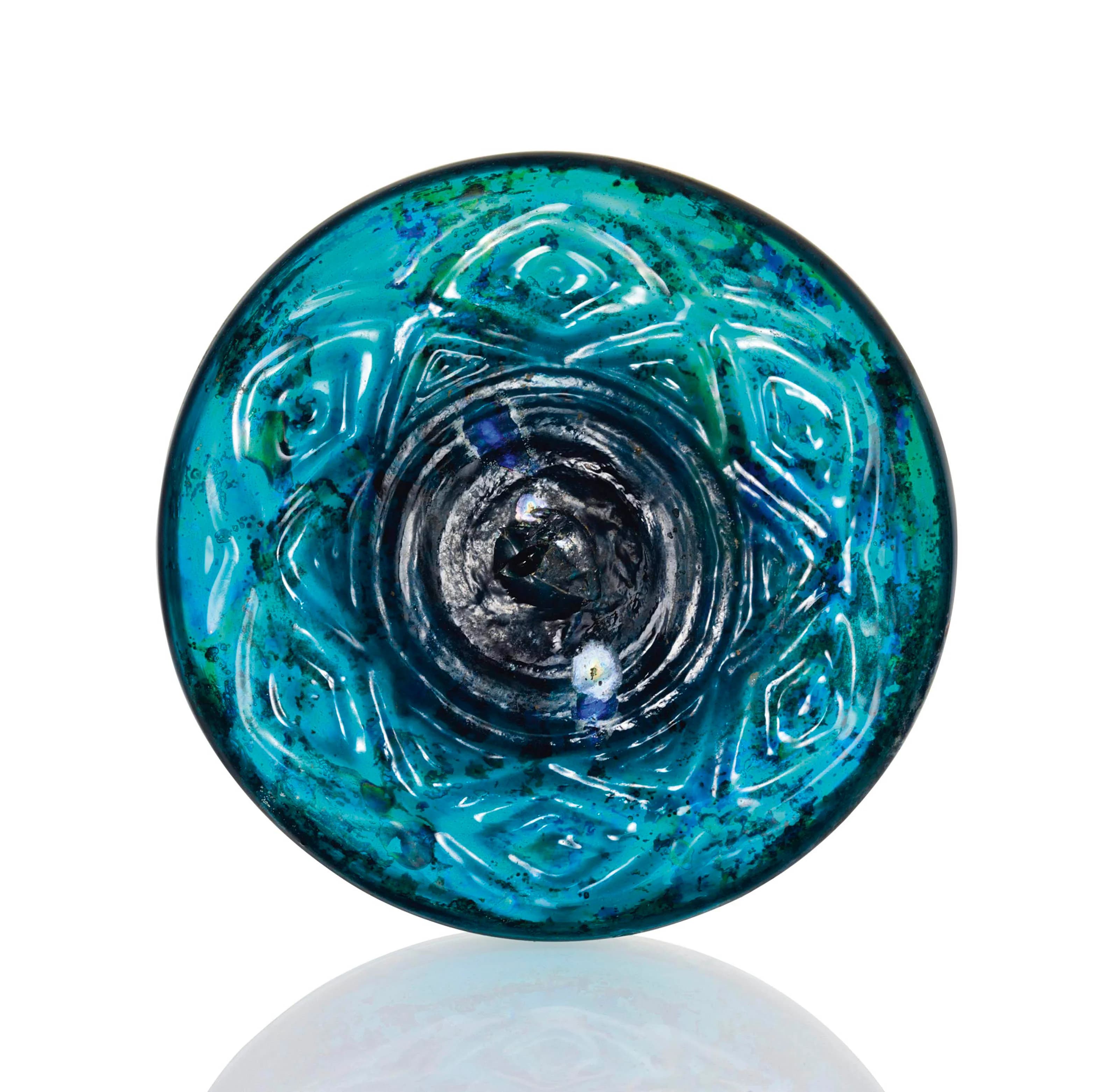 AN EXTREMELY BEAUTIFUL EARLY ISLAMIC GLASS BLUE BOWL