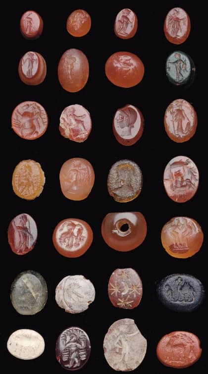 A COLLECTION OF ROMAN AND SASSANIAN RING STONES